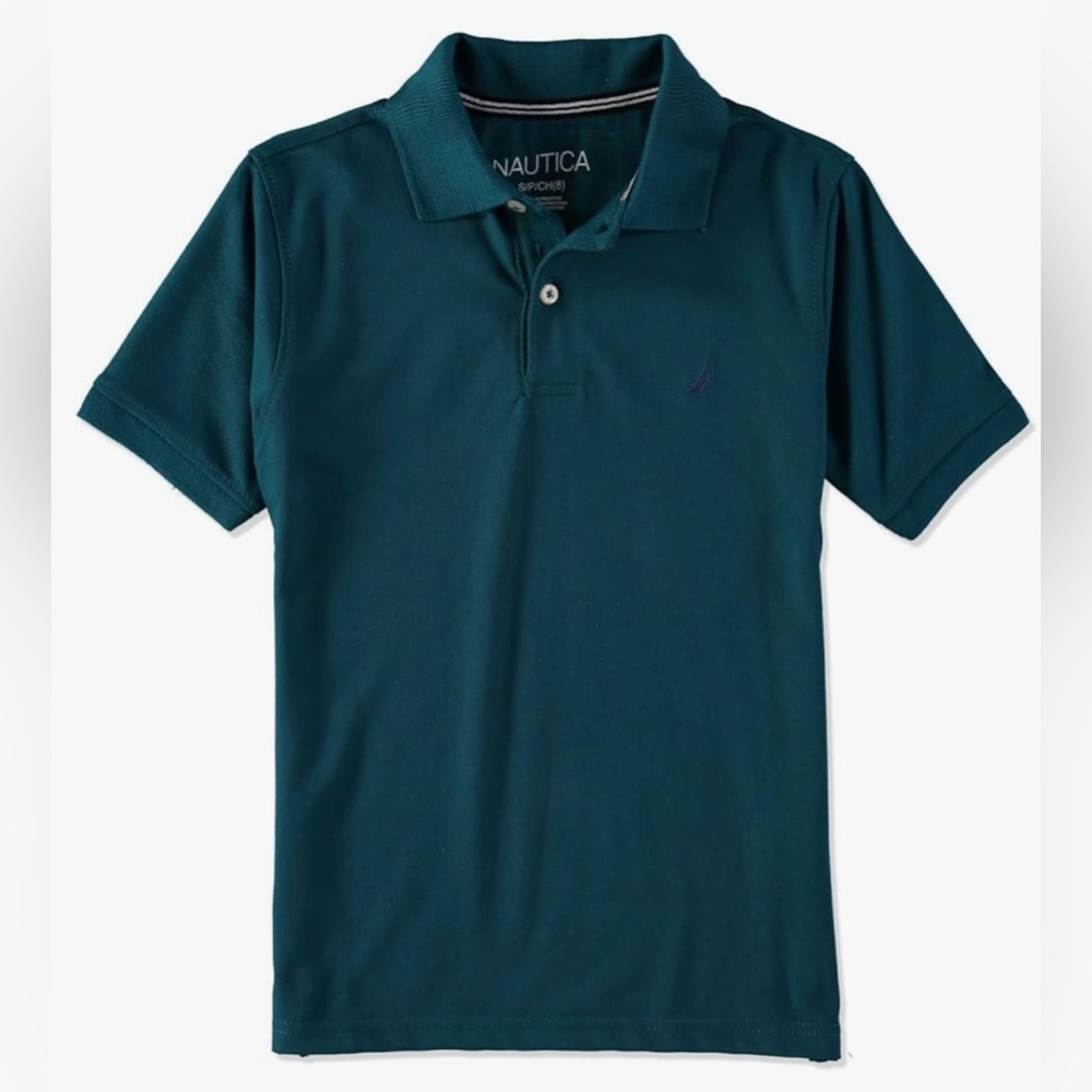 NWT - Nautica Short Sleeve Pique Anchor Polo Shirt